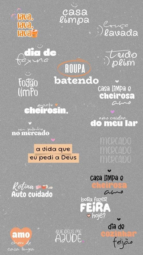 Figurinhas de rotina e casa